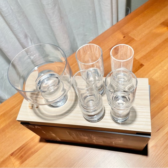 LSA International Vodka Serving Set Service for 4 2 oz Shot Glasses Board Poland - Picture 12 of 16